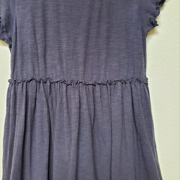 NATURAL LIFE Dark Gray Mid Gathered Dress. Size Medium - Picture 3 of 6
